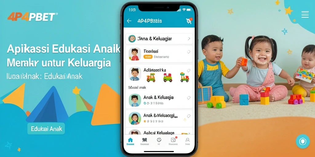 Antarmuka pengguna 4P4PBET yang ramah anak dan interaktif.
