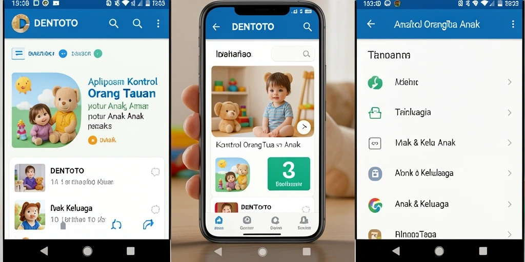 Antarmuka DENTOTO untuk kontrol orang tua yang intuitif dan informatif.