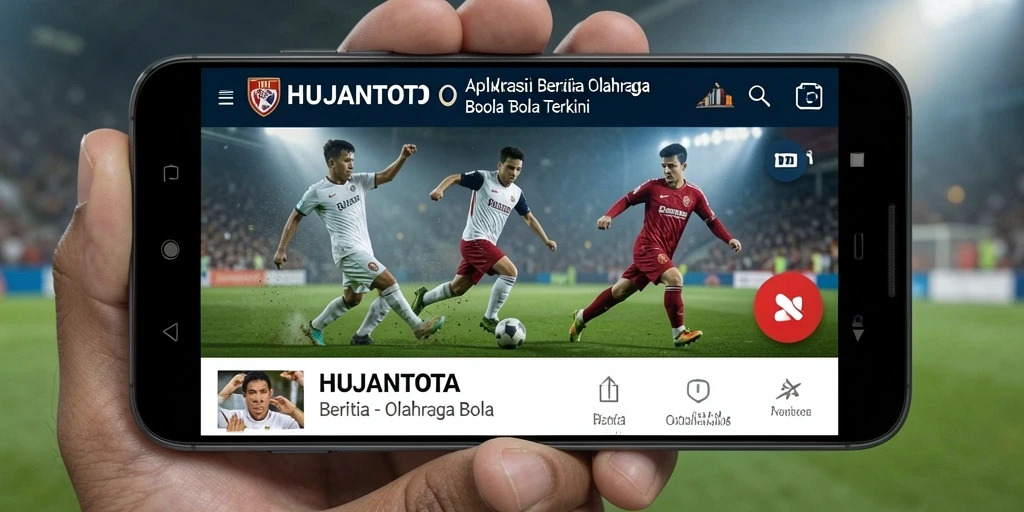Antarmuka HUJANTOTO menampilkan berita dan analisis Olahraga Bola secara menarik.