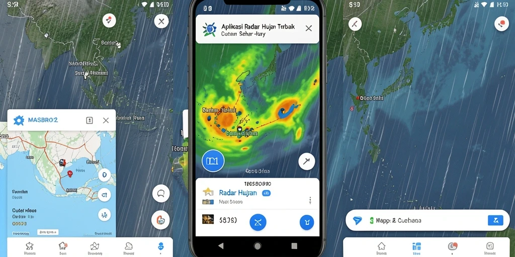 Antarmuka aplikasi MASBRO12 menampilkan data hujan terkini dengan jelas.