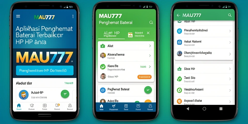 Tampilan antarmuka MAU777 dengan fitur Penghemat Baterai yang menarik.
