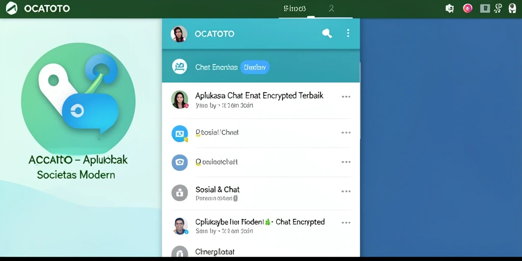 Antarmuka OCATOTO dengan fitur Chat Encrypted yang modern dan user-friendly.