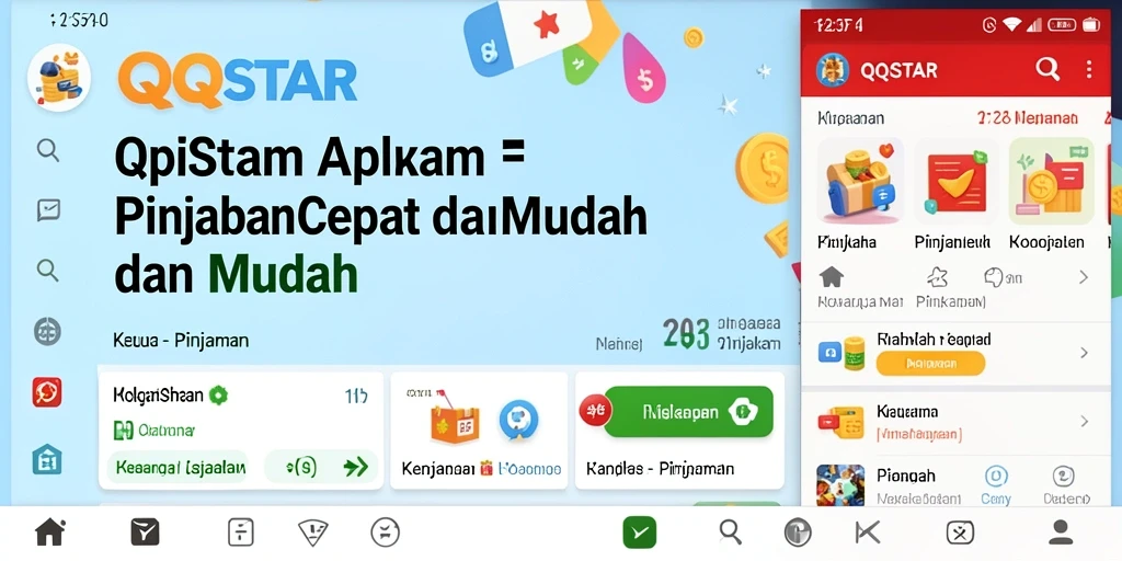 Screenshot antarmuka aplikasi QQSTAR yang memudahkan pengajuan pinjaman.