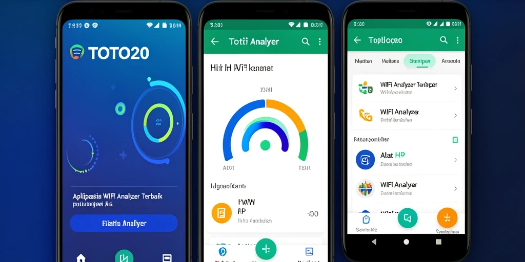 Tampilan antarmuka TOTO20 yang menunjukkan analisis jaringan WiFi secara detail.