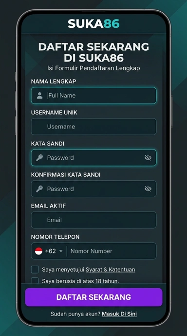 Panduan Registrasi Akun Suka86 untuk Pengguna Android