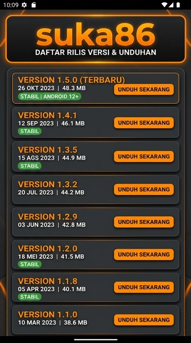 Riwayat Versi Aplikasi suka86 untuk Pengguna Android